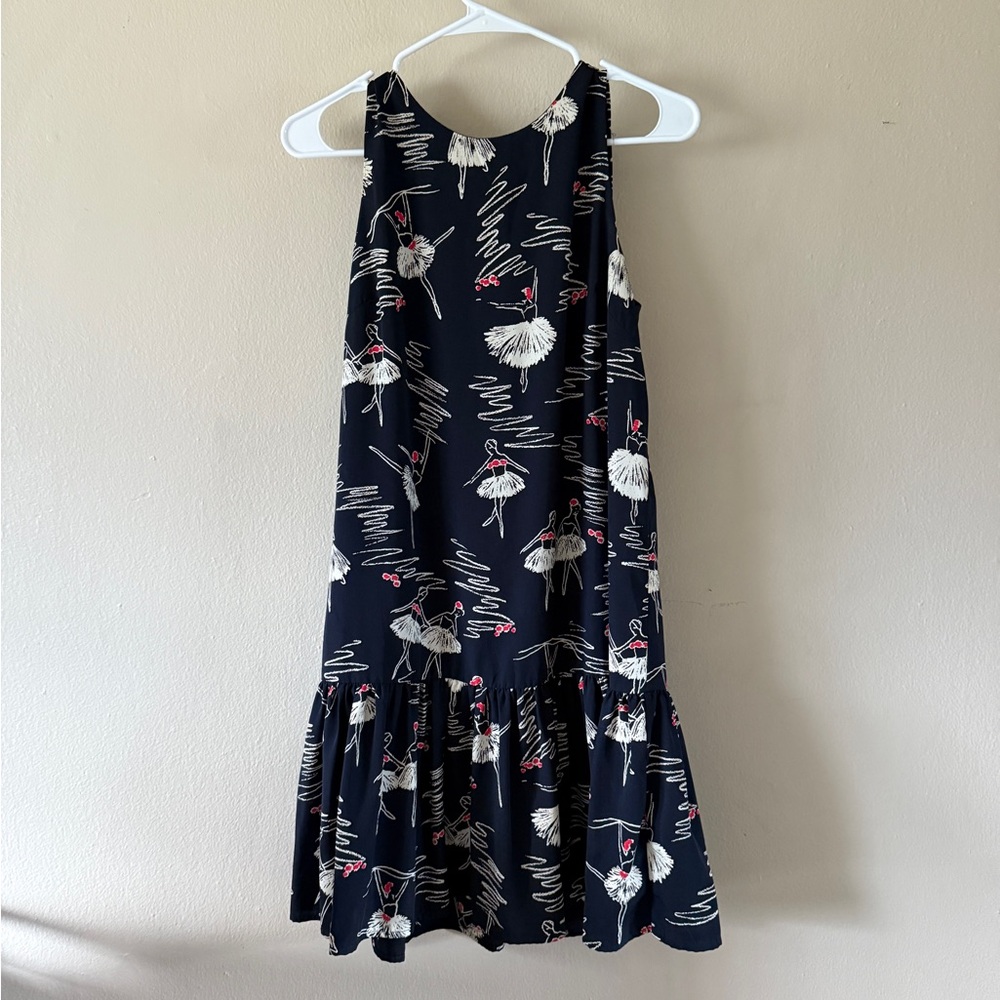 Anthropologie Sunday in Brooklyn Ballerina Back Tie Flounce Mini Dress size S